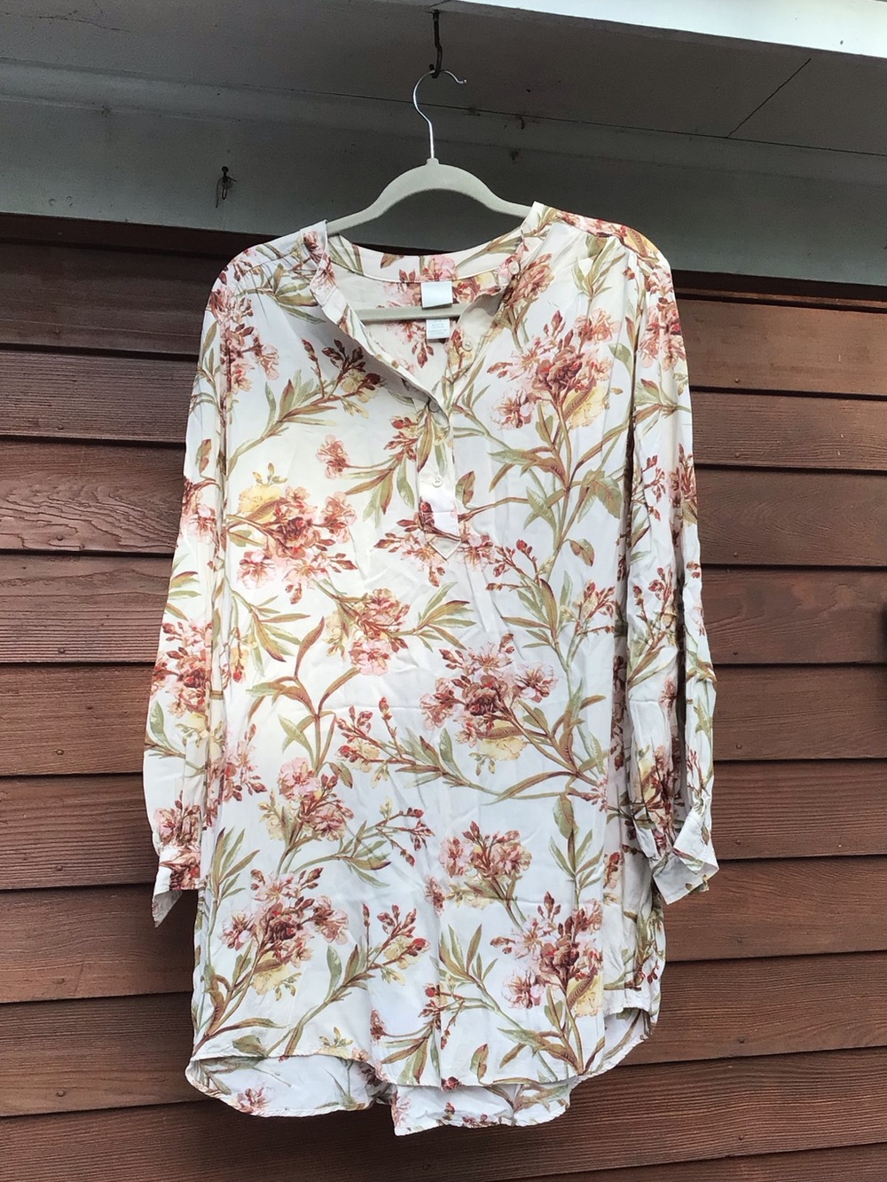 H&M Floral Long Blouse/Dress Academia